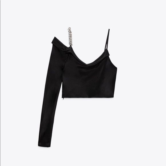 Zara Asymmetric Chain Top - Picture 2 of 5